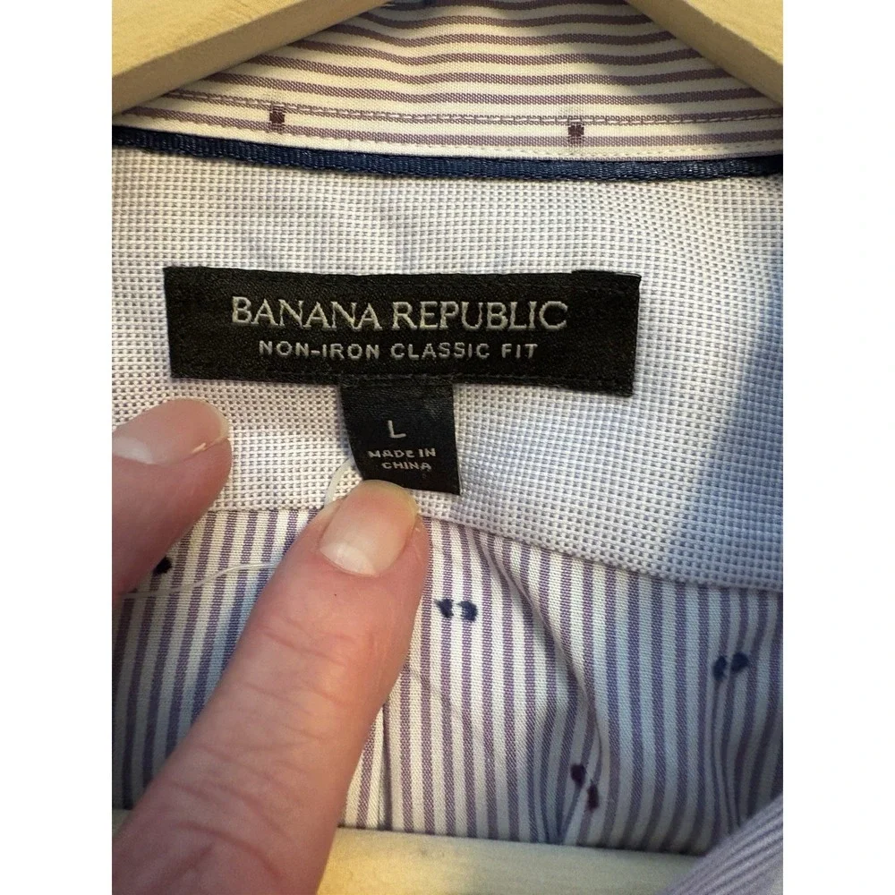 Men's Banana Republic Non Iron Classic Fit Button Down Long Sleeve Shirt, Large